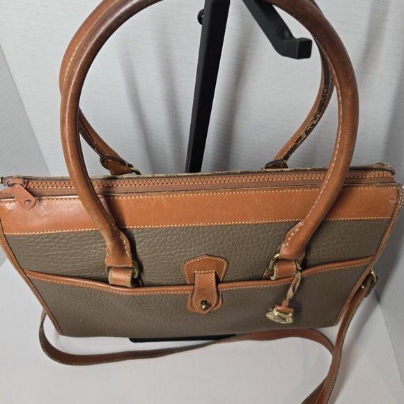VTG DOONEY AND BOURKE TOP HANDLE SATCHEL ALL WEATHER Pebbled LEATHER Crossbody - Picture 11 of 15